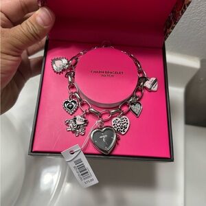 Ed Hardy Silver Charm Bracelet Watch